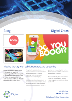 Moving the city with public transport and carpooling