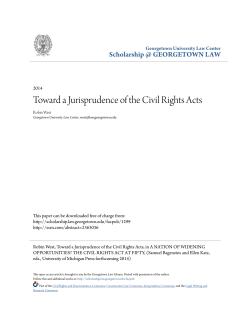 Toward a Jurisprudence of the Civil Rights Acts