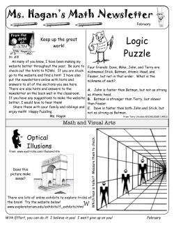 Ms. Hagan`s Math Newsletter