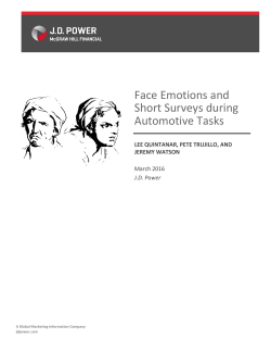 Face Emotions and Short Surveys during Automotive Tasks
