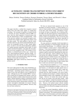 automatic chord transcription with concurrent recognition of chord