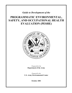 Army Guide to Developing the PESHE