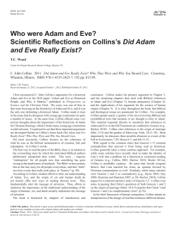 Scientific Reflections on Collins`s Did Adam and Eve Really Exist?