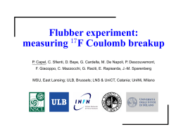 Flubber experiment: measuring F Coulomb breakup