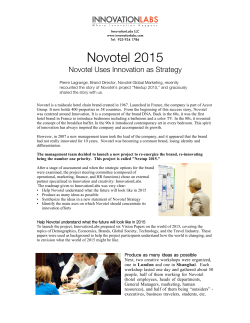 Novotel 2015 - InnovationLabs