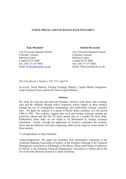 Stock Prices and Exchange Rate Dynamics
