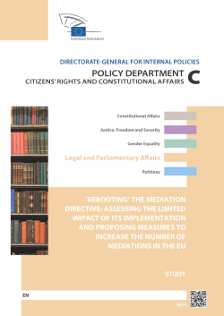 `Rebooting` the mediation directive - European Parliament