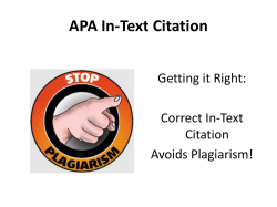 APA In-Text Citation