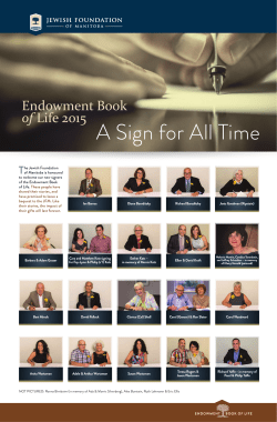 2015 Endowment Book of Life Report