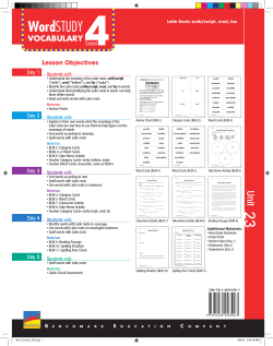 Kit 4_Unit 23_TG.indd - Benchmark Word Study Resource