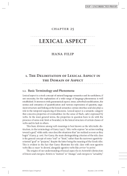 lexical aspect - Semantic Scholar