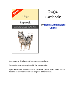 Dogs Lapbook - Homeschool Helper Online