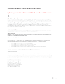 Engineered Hardwood Flooring Installation Instructions