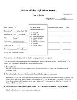 Spanish 1XP - El Monte Union High School District