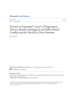 Toward an Expanded "Canon" of Negotiation Theory: Identity