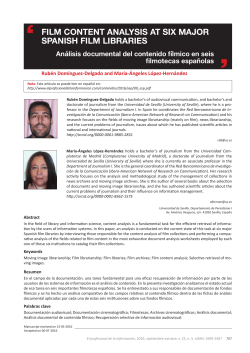 Film content analysis at six major Spanish film libraries