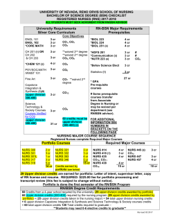 UNIVERSITY OF NEVADA RENO