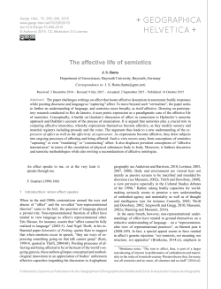 The affective life of semiotics
