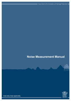 Noise Measurement Manual - Department of Environment and