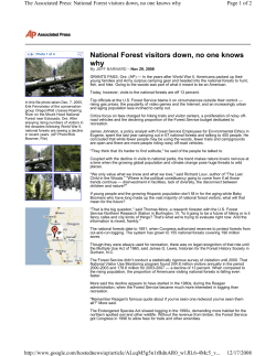 National Forest visitors down, no one knows why