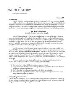 Genesis 50 Introduction: Joseph was truly Jacob`s son, and Jacob`s infl