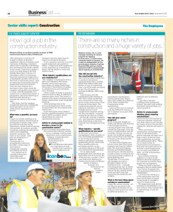 How I got a job in the construction industry... `There are so many