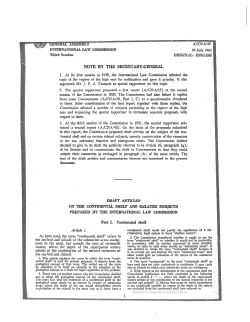 Draft articles on the Continental Shelf and Related Subjects