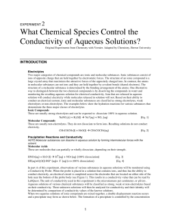 What Chemical Species Control the Conductivity of Aqueous