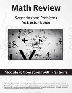 Scenarios and Problems Student Guide Module 8: Conversions