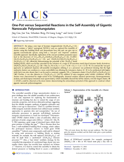 One-Pot versus Sequential Reactions in the Self