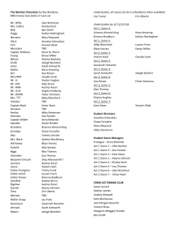 The Martian Chronicles by Ray Bradbury KMS Drama Club 2016