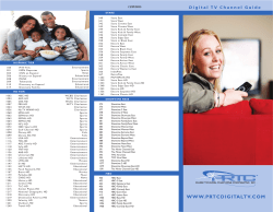 PRTC`s Digital TV Channel lineup