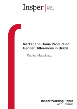 Market and Home Production: Gender Differences in Brazil