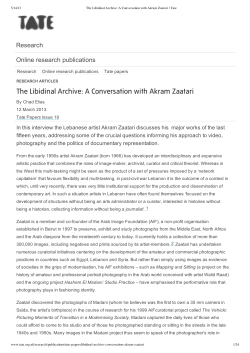 The Libidinal Archive