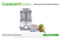 instruction and recipe booklet