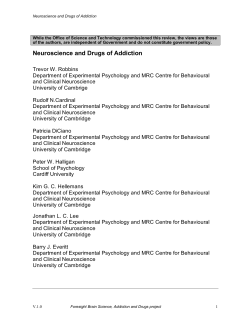 Neuroscience and Drugs of Addiction - Rudolf Cardinal