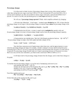 Computing Percentage Changes