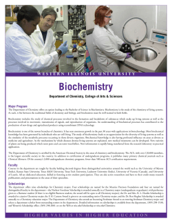 Biochemistry - Western Illinois University