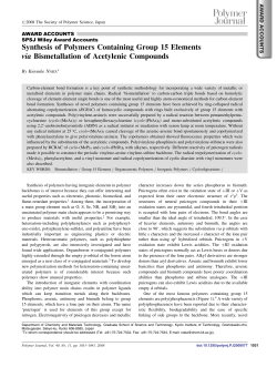 Synthesis of Polymers Containing Group 15 Elements via