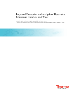 Improved Extraction and Analysis of Hexavalent Chromium from Soil