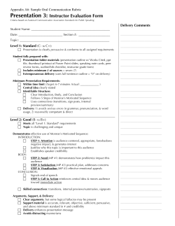 Appendix A6 - Sample Oral Communication Rubric