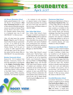 soundbites - Rocky View Schools