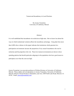 Incumbency and Responsiveness in Local