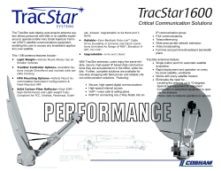 tracstar 1600 - Australian Satellite Communications
