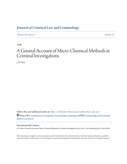 A General Account of Micro-Chemical Methods in Criminal