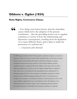 Gibbons v. Ogden (1824) - Harding Charter Preparatory High School