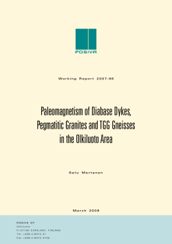 Paleomagnetism of Diabase Dykes, Pegmatitic Granites