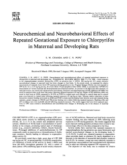 Neurochemical and Neurobehavioral Effects of Repeated