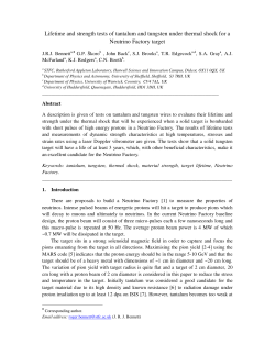 Lifetime and strength tests of tantalum and tungsten under thermal