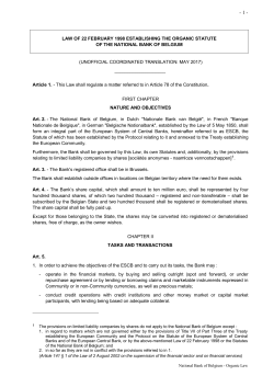 Law of 22 February 1998 establishing the organic statute of